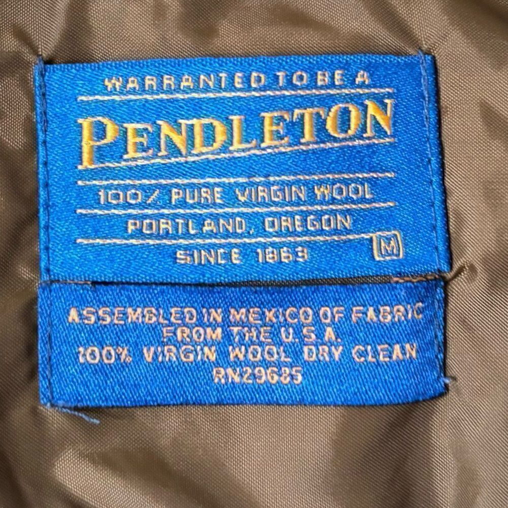 Pendleton 50s Board Wool Dress Green Brown Shirt Plaid Size M - Picture 5 of 6